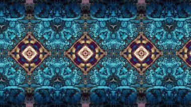 Video kalıpları. Sanat örnekleri. Halı şeridi. Soyut kaleydoskop. Sanat alkolü mürekkebi ve suluboya