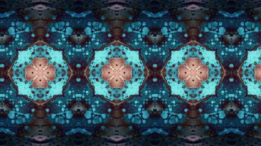 Video kalıpları. Sanat örnekleri. Halı şeridi. Soyut kaleydoskop. Sanat alkolü mürekkebi ve suluboya