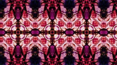 Video kalıpları. Sanat örnekleri. Halı şeridi. Soyut kaleydoskop. Sanat alkolü mürekkebi ve suluboya