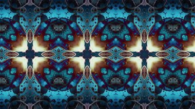 Video kalıpları. Sanat örnekleri. Halı şeridi. Soyut kaleydoskop. Sanat alkolü mürekkebi ve suluboya