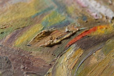 Soyut sanat. Yağlı boya. Modern sanat. Yakın çekim ve doku