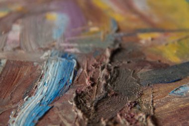 Soyut sanat. Yağlı boya. Modern sanat. Yakın çekim ve doku