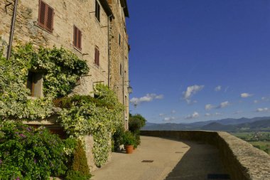 Borgo Ortaçağ di Anghiari. Toscana, İtalya