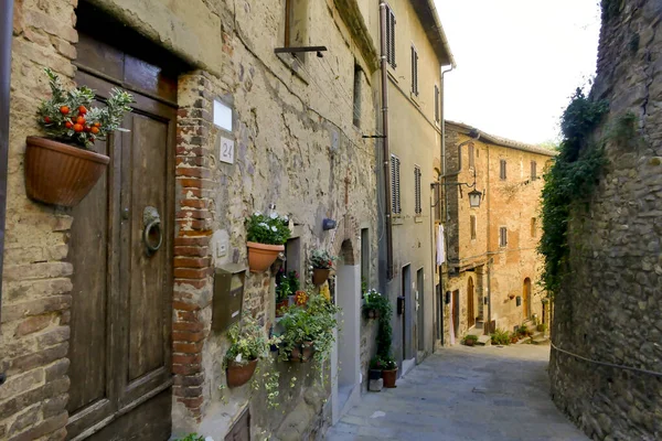 Borgo Ortaçağ Anghiari Toscana Talya — Stok fotoğraf