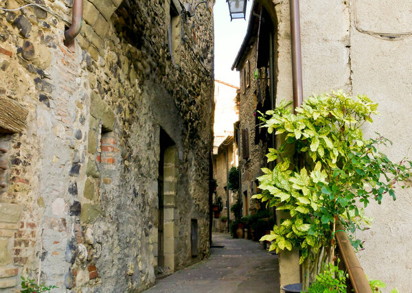 Borgo medievale di Anghiari. Toscana, Italy