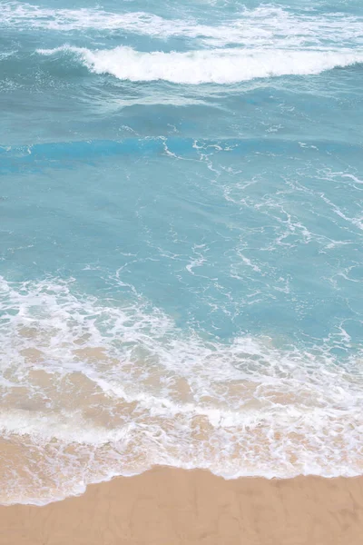 Pohled Krásné Moře Vlnami Detailní Záběr — Stock fotografie
