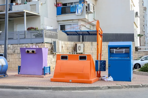 Stock image Garbage containers on city street