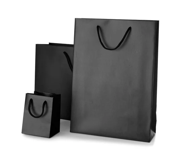 Winkeltassen Witte Achtergrond Zwarte Vrijdag Verkoop — Stockfoto