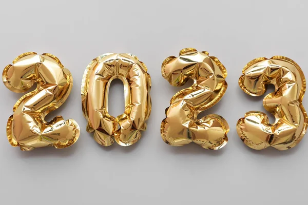 Figure 2023 Made Balloons Grey Background — Stock Photo, Image