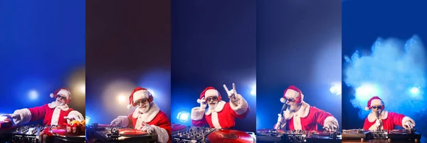 Set Von Santa Spielt Musik Club — Stockfoto