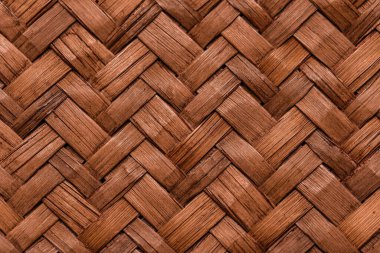 Hasır rattan dokusunun arkaplan olarak yakın görünümü