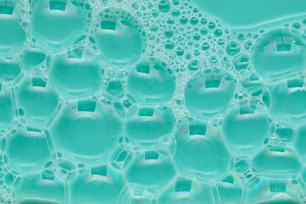 Mint Water Foam Background Closeup — Stock Photo, Image