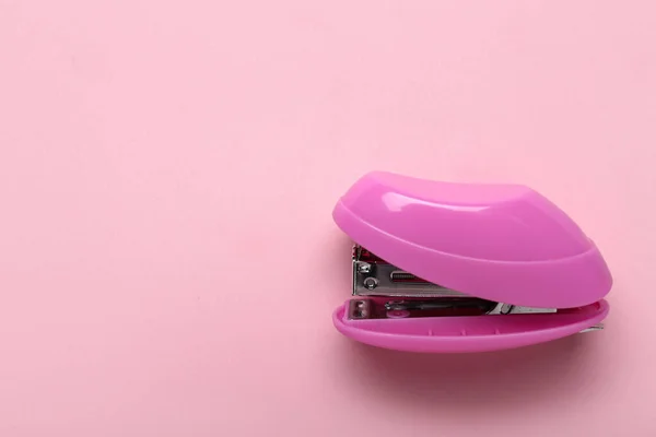 Office Stapler Pink Background — Stock Photo, Image