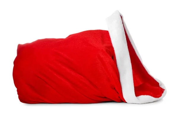 Open Santa Claus Bag White Background — Stock Photo, Image