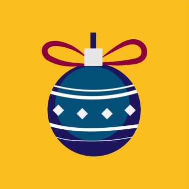 Noel top Sarı zemin üzerine