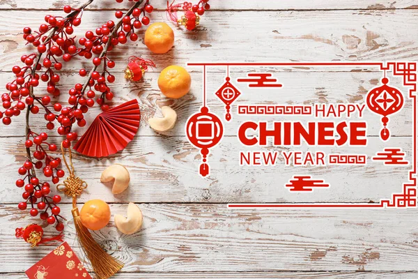 Prachtige Wenskaart Voor Chinees Nieuwjaar — Stockfoto