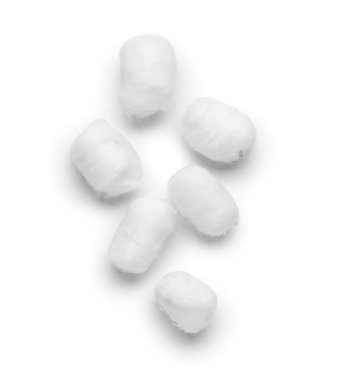 Hafif arkaplanda yumuşak pamuk topları