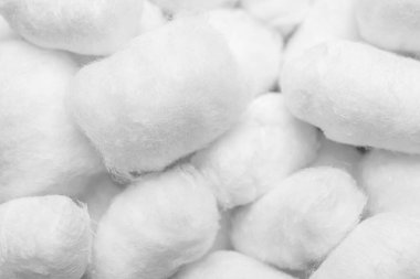 Soft cotton balls as background, closeup clipart