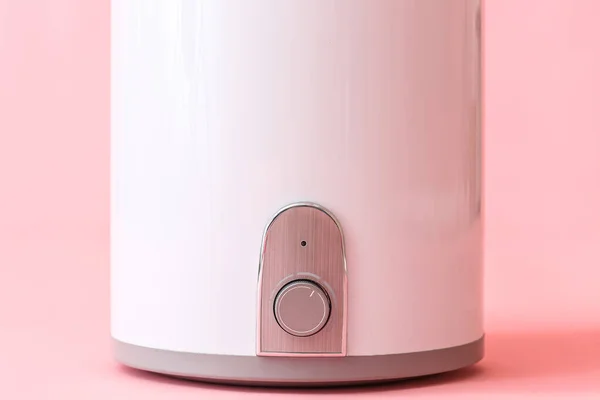 Modern Electric Boiler Pink Background Closeup — Stock Photo, Image