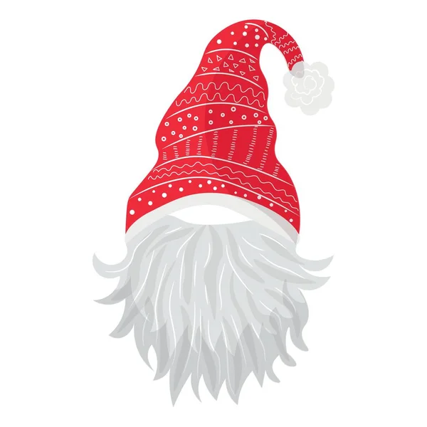 クリスマスノームマスクのために自画自身のために白い背景 — ストックベクタ