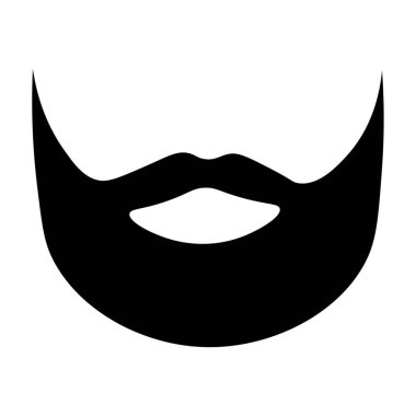 Beyaz arka planda siyah bıyık ve sakal.