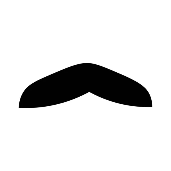 Black Mustache White Background — Stock Vector