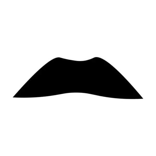 白色背景的黑色胡子 — 图库矢量图片