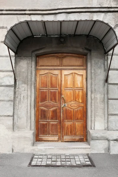 Building Wooden Doors Visor — Stock Photo, Image