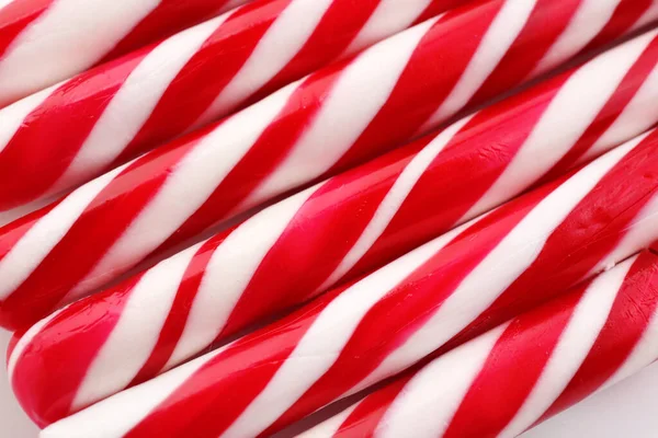 Delicious Candy Canes Background Closeup — Stock Photo, Image