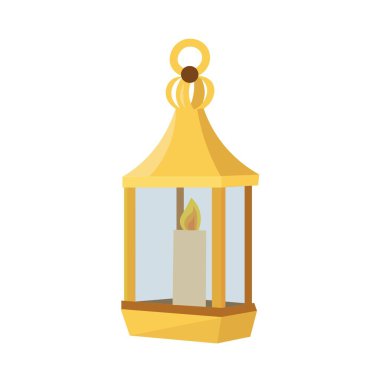 Beyaz arka planda klasik Noel feneri