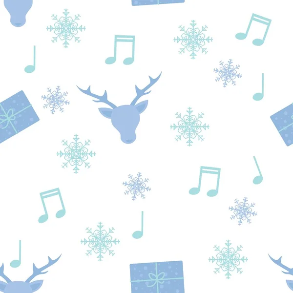 Stylish Christmas Pattern Design White Background — Stock Vector