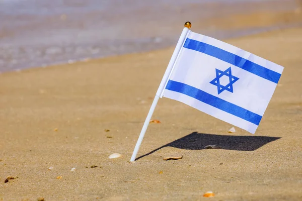 Flag Israel Sand Closeup — Stock Photo, Image