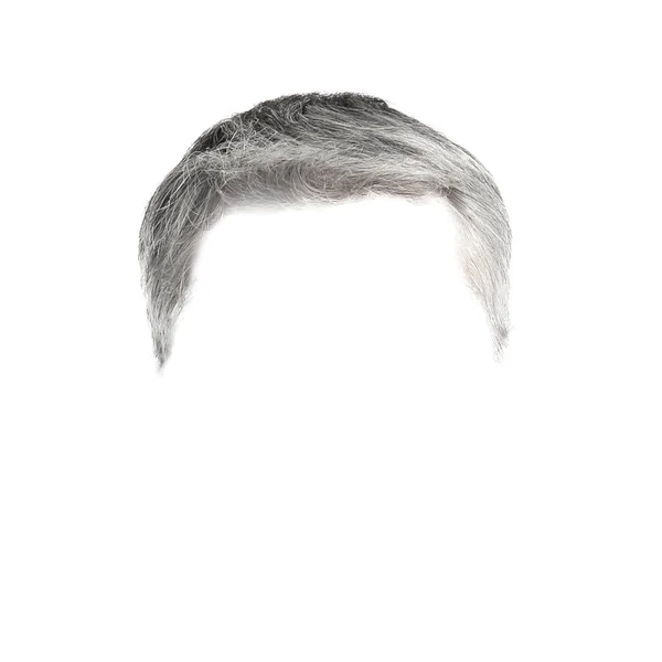 设计师用的成熟男人的发型被隔离在白色的头发上 — 图库照片