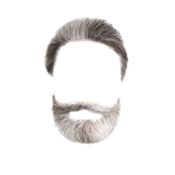 白に隔離されたデザイナーのためのシニア男の髪型 — ストック写真