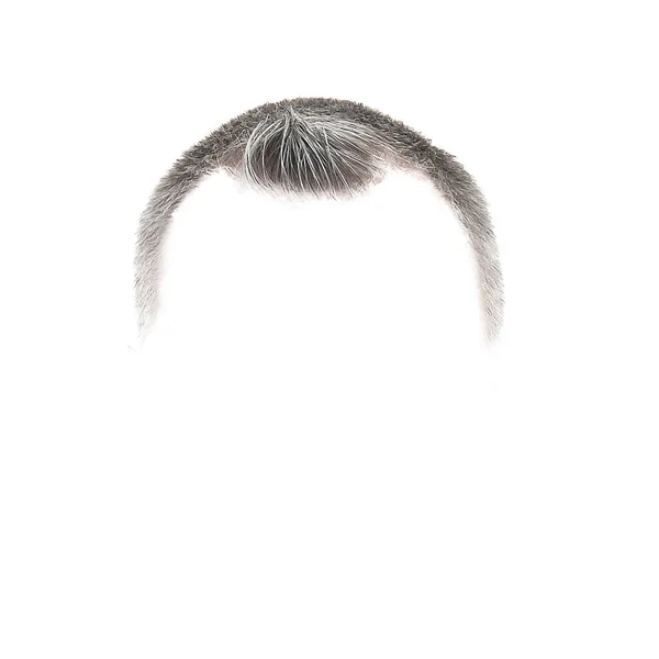 Dojrzałe Człowiek Fryzura Dla Projektantów Izolowane Biały — Zdjęcie stockowe