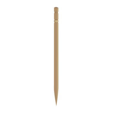 Wooden toothpick on white background clipart