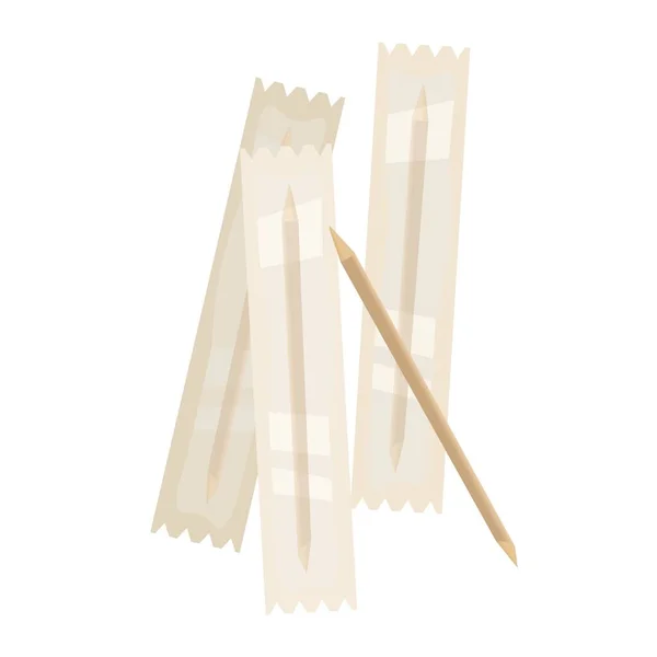 Many Toothpicks White Background — Stock Vector