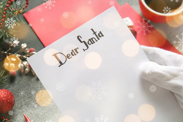 Santa Claus Blank Letter Closeup — Stock Photo, Image