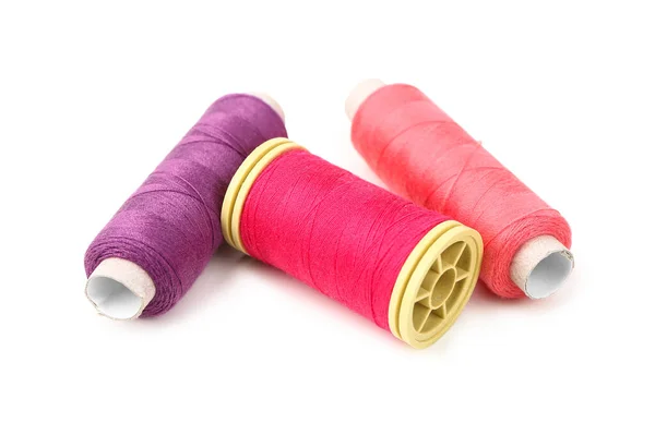 Sewing Thread Spools Isolated White Background — Stock Photo, Image