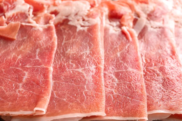 Slices Delicious Ham Background Closeup — Stock Photo, Image