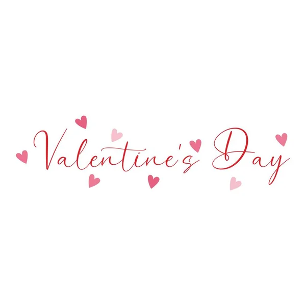 Szöveg Valentine Napja Fehér Háttér — Stock Vector