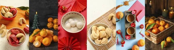 Group Chinese New Year Symbols — Stock Photo, Image
