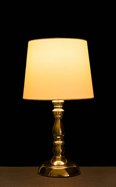 Glowing Lamp Black Background — Stock Photo, Image