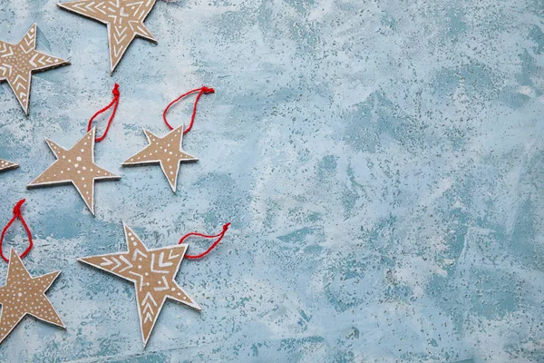 Weihnachtssterne Aus Pappe Auf Grunge Hintergrund — Stockfoto