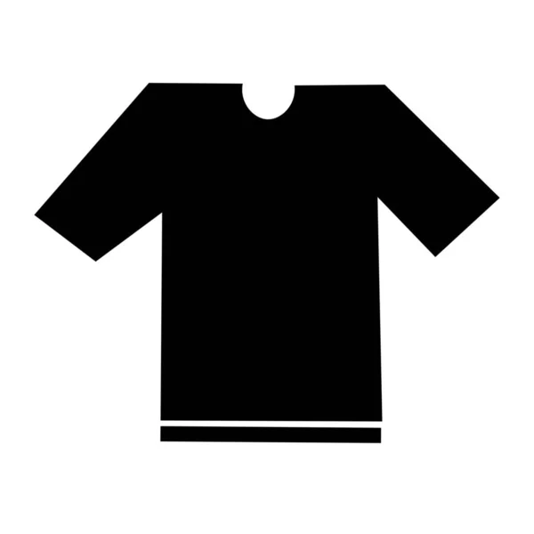 Zwart Shirt Witte Achtergrond — Stockvector