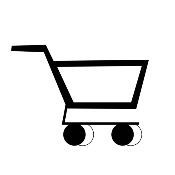 Shopping Cart White Background — Stock Vector
