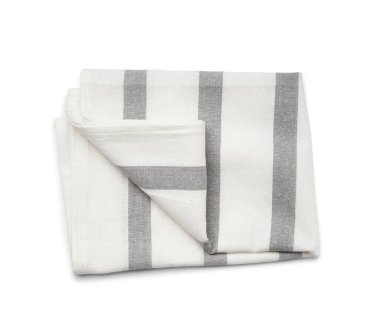 Beyaz arkaplanda çizgili peçete