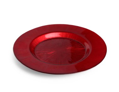 Beyaz arkaplanda kırmızı plaka