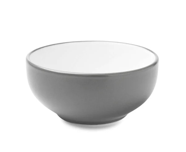 Dark Ceramic Bowl Isolated White Background — Stock Photo, Image