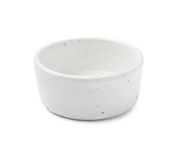 Stylish Ceramic Bowl White Background — Stock Photo, Image